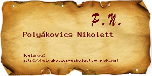 Polyákovics Nikolett névjegykártya