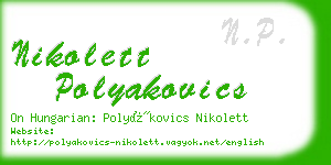 nikolett polyakovics business card